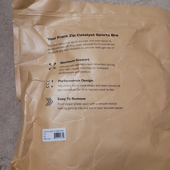 Knix Catalyst Front Zip Sports Bra in Axis (Blue) size 1 - Picture 3 of 11